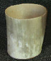 Cattle horn drinking beakers. Size: approx. 120mm tall